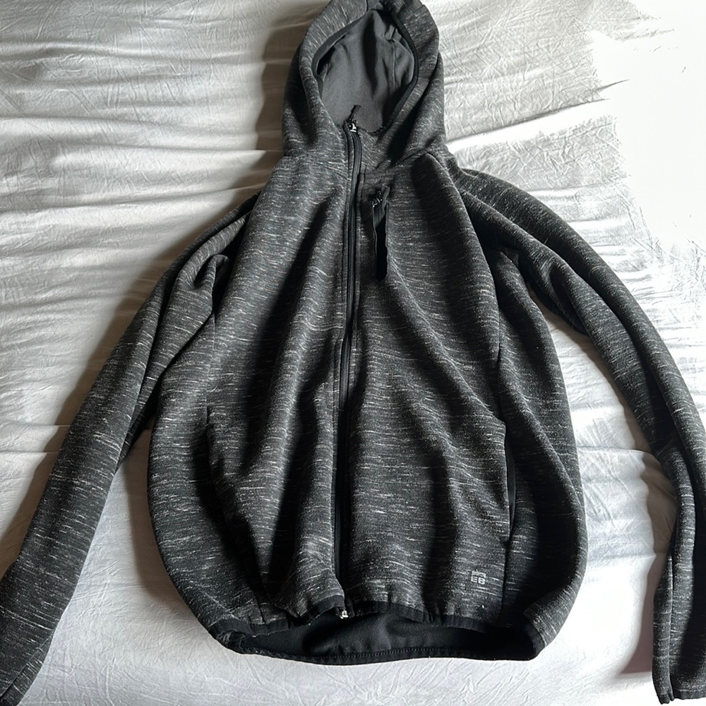 Grey zip up hoodie